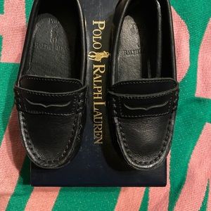 Black Ralph Lauren Telly Leather Penny Loafers